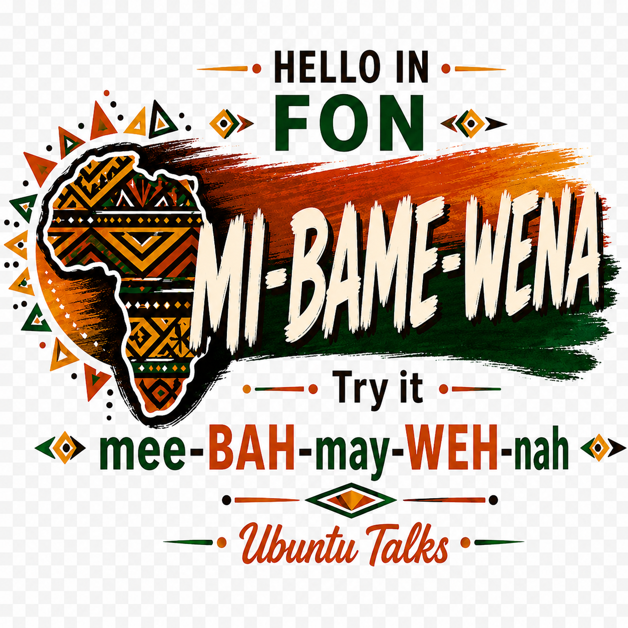 Ubuntu Talks Sepedi Hello Hoodie — DUMELANG (Design 1)