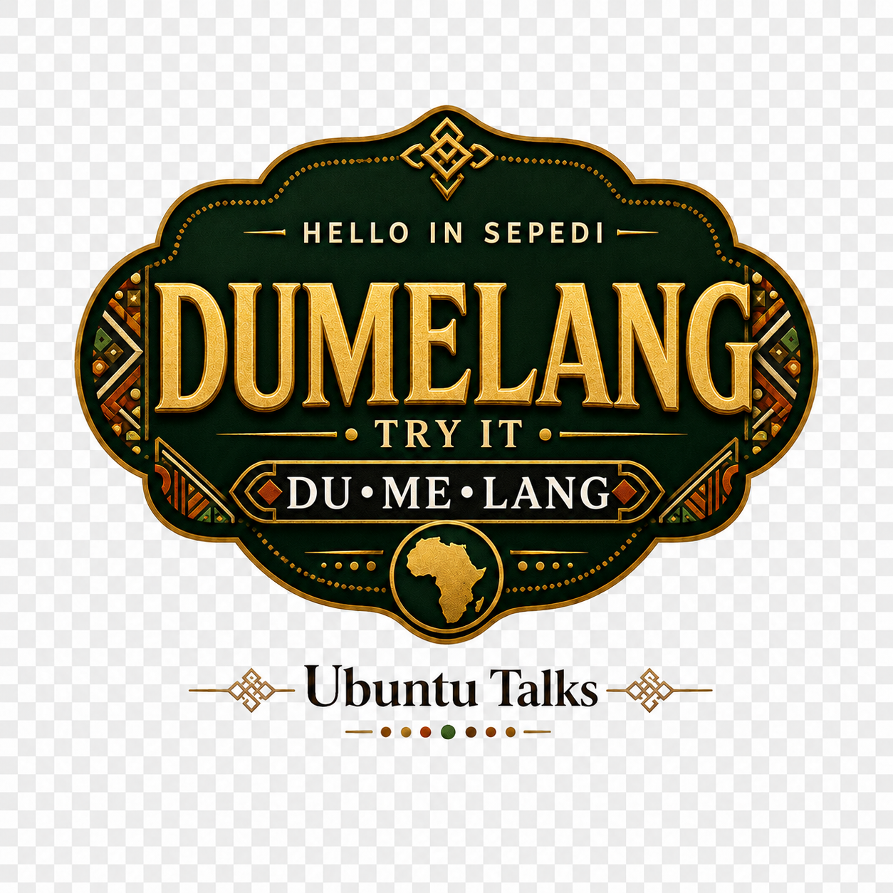 Ubuntu Talks Sepedi Hello T-Shirt — DUMELANG