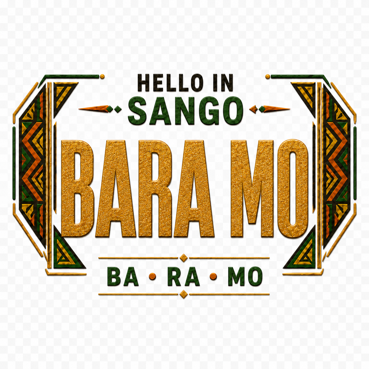 Ubuntu Talks Sango Hello Bucket Hat — BARA MO