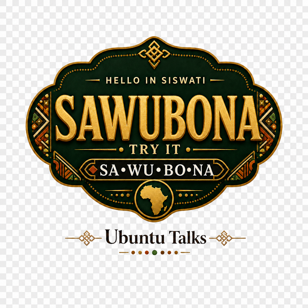 Ubuntu Talks Siswati Hello T-Shirt — SAWUBONA