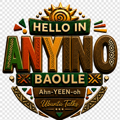 Ubuntu Talks Baoulé Hello Hoodie — ANYIN O (Design 4)