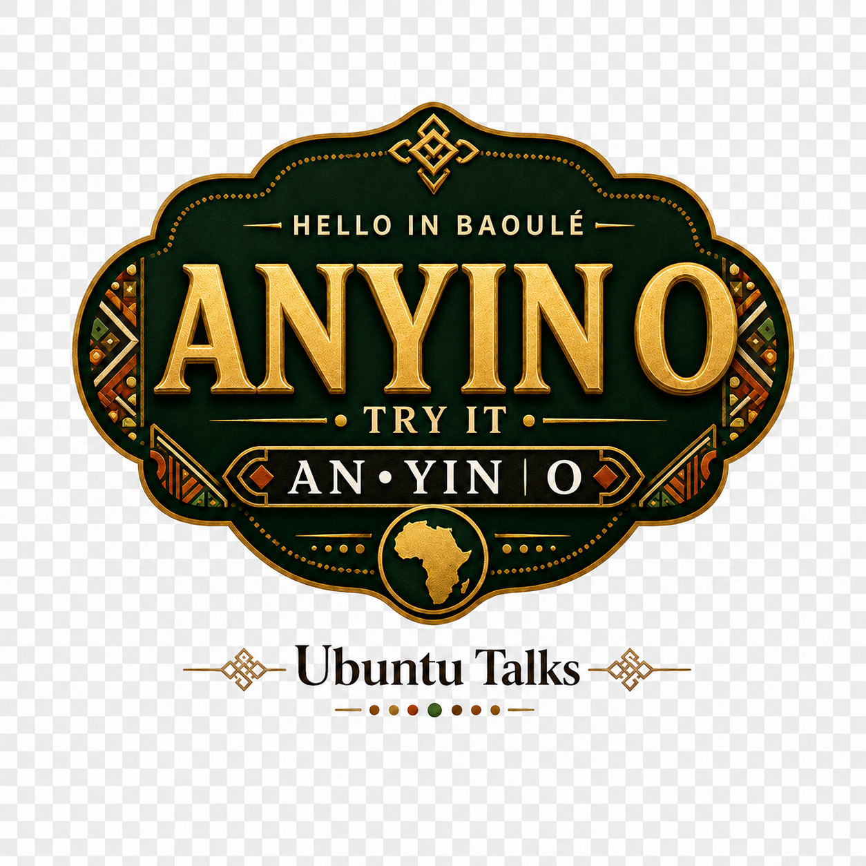 Ubuntu Talks Baoulé Hello T-Shirt — ANYIN O