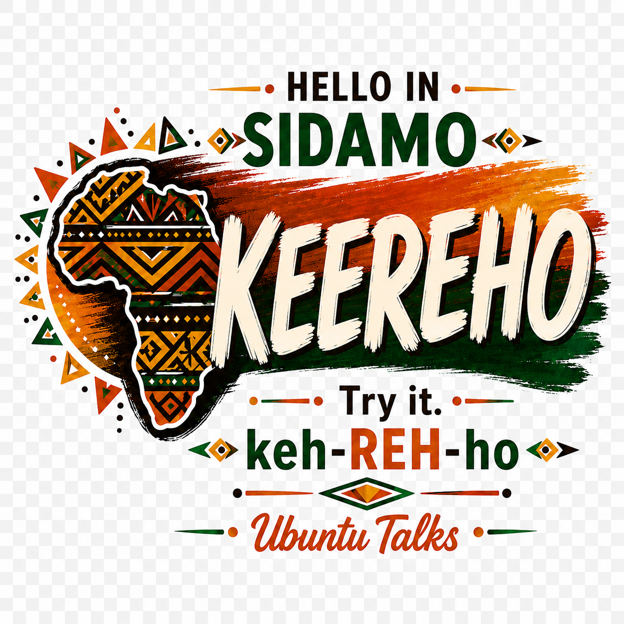 Ubuntu Talks Ibibio Hello Hoodie — MMEKÒM (Design 1)