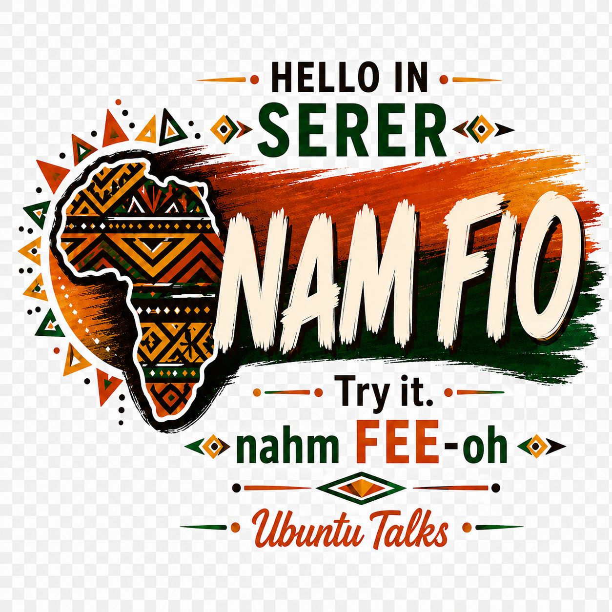 Ubuntu Talks Kanuri Hello Hoodie — WUSHE (Design 1)