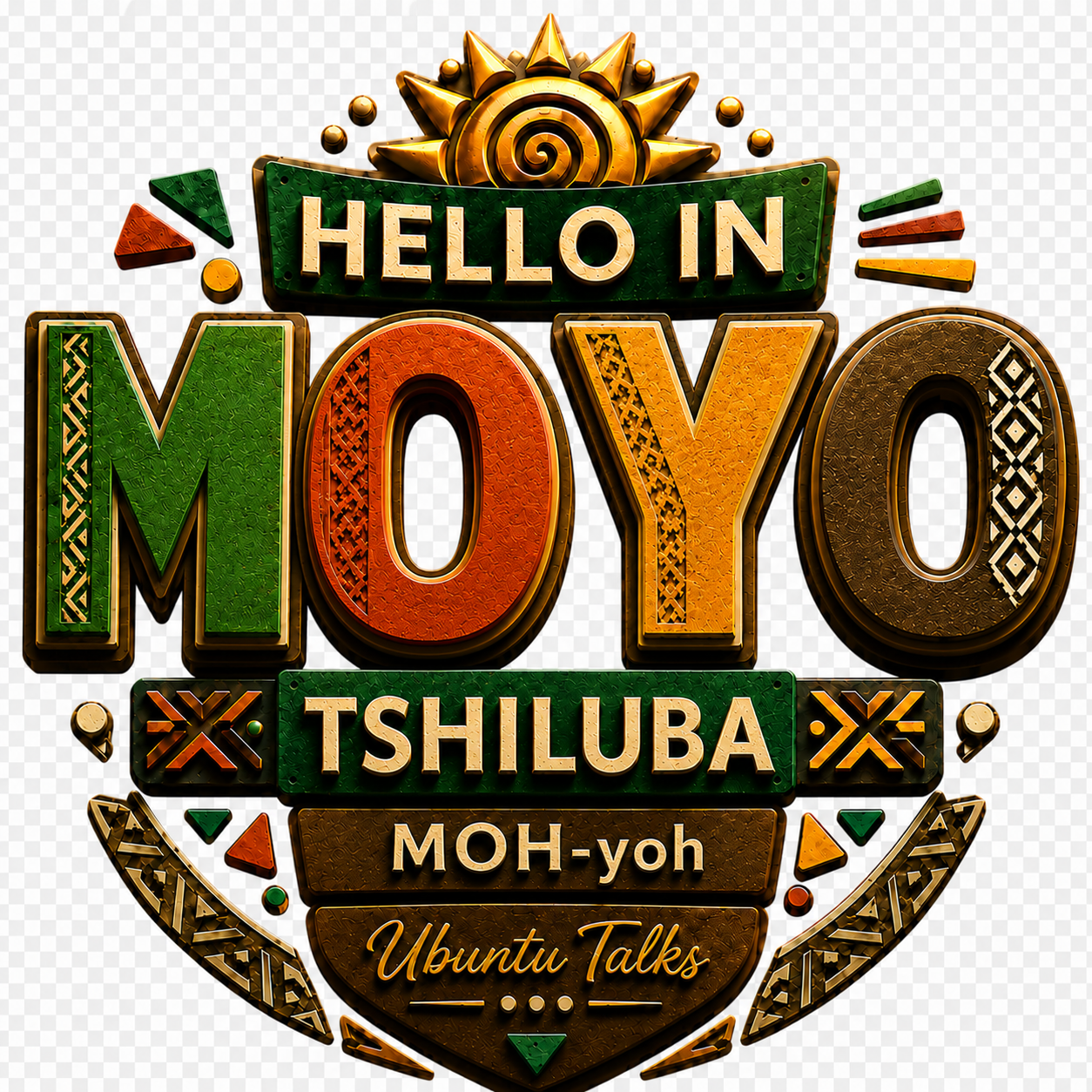 Ubuntu Talks Efik Hello Hoodie — MỌKỌM (Design 4)