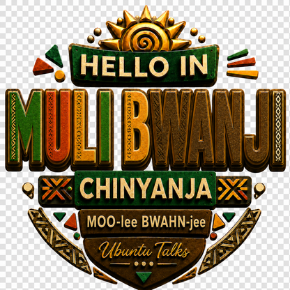 Ubuntu Talks Chinyanja Hello Hoodie — MULI BWANJI (Design 4)