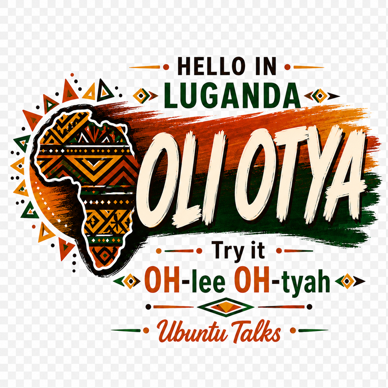 Ubuntu Talks Lugbara Hello Hoodie — NGONI (Design 1)