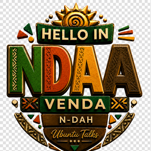 Ubuntu Talks Venda Hello Hoodie — NDAA (Design 4)