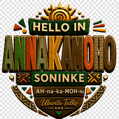 Ubuntu Talks Soninke Hello Hoodie — AN MOXO (Design 4)