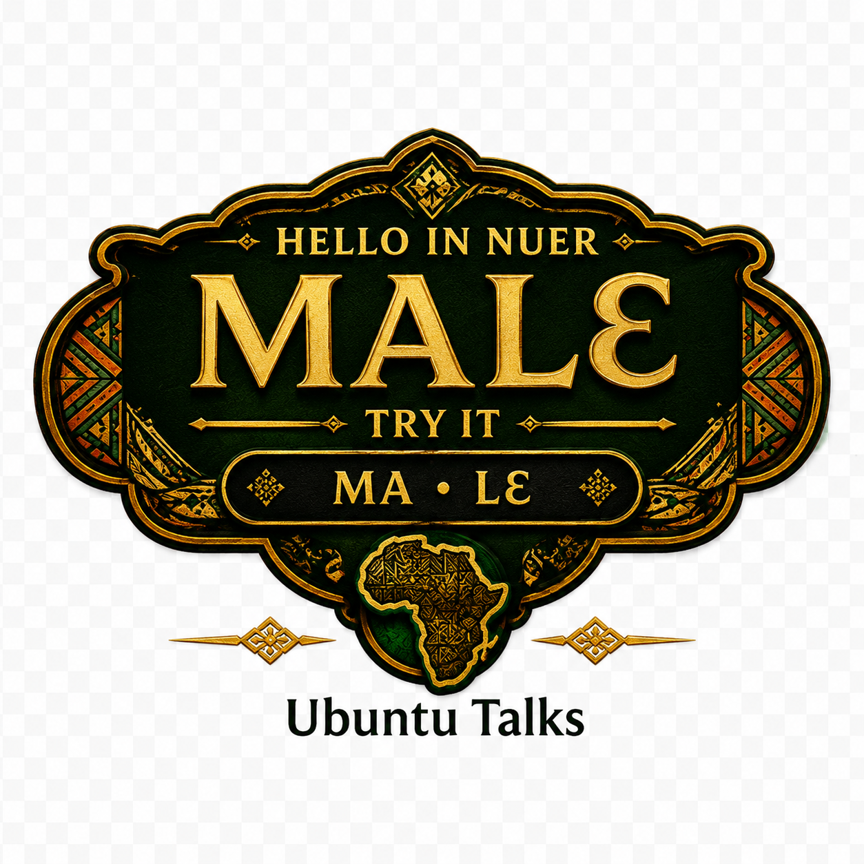 Ubuntu Talks Nuer Hello T-Shirt — MALƐ