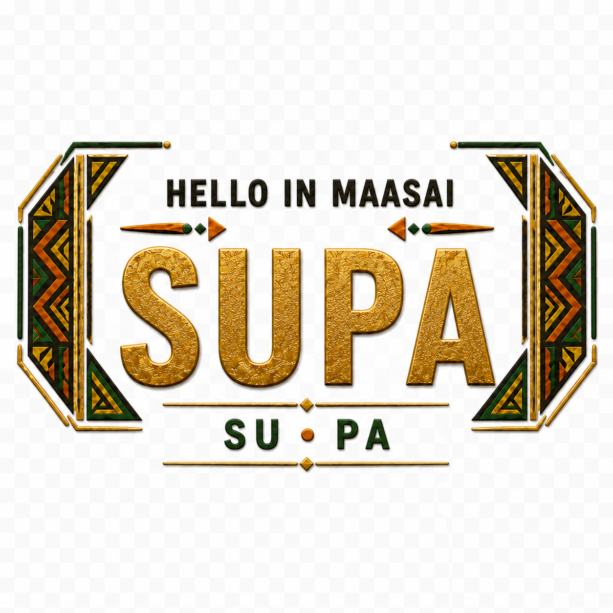 Ubuntu Talks Maasai Hello Bucket Hat — SUPA