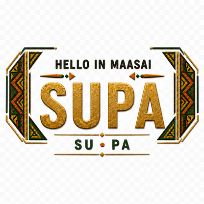 Ubuntu Talks Maasai Hello Bucket Hat — SUPA