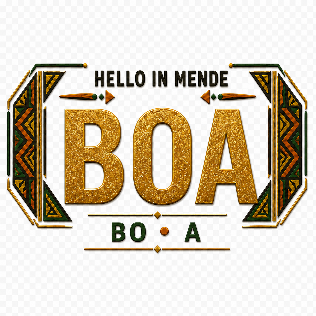 Ubuntu Talks Mende Hello Bucket Hat — BOA