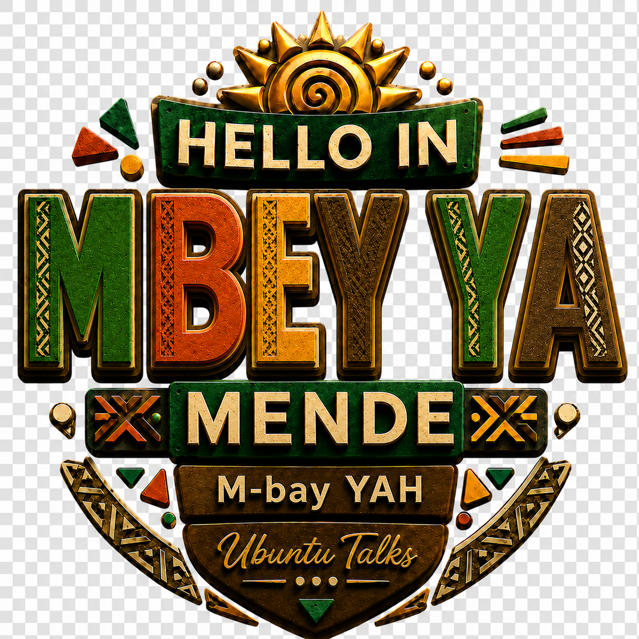 Ubuntu Talks Mende Hello Hoodie — BOA (Design 4)