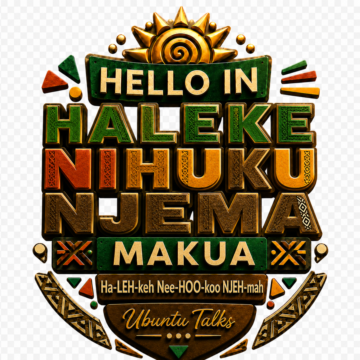 Ubuntu Talks Makua Hello Hoodie — SALAAMA (Design 4)