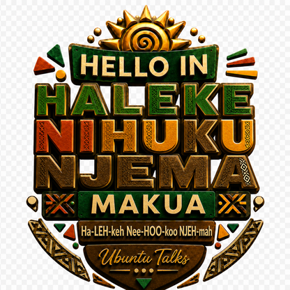 Ubuntu Talks Makua Hello Hoodie — SALAAMA (Design 4)