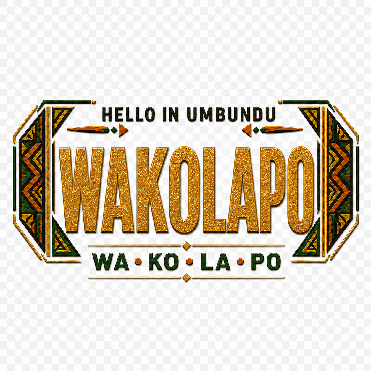 Ubuntu Talks Umbundu Hello Bucket Hat — WAKOLAPO