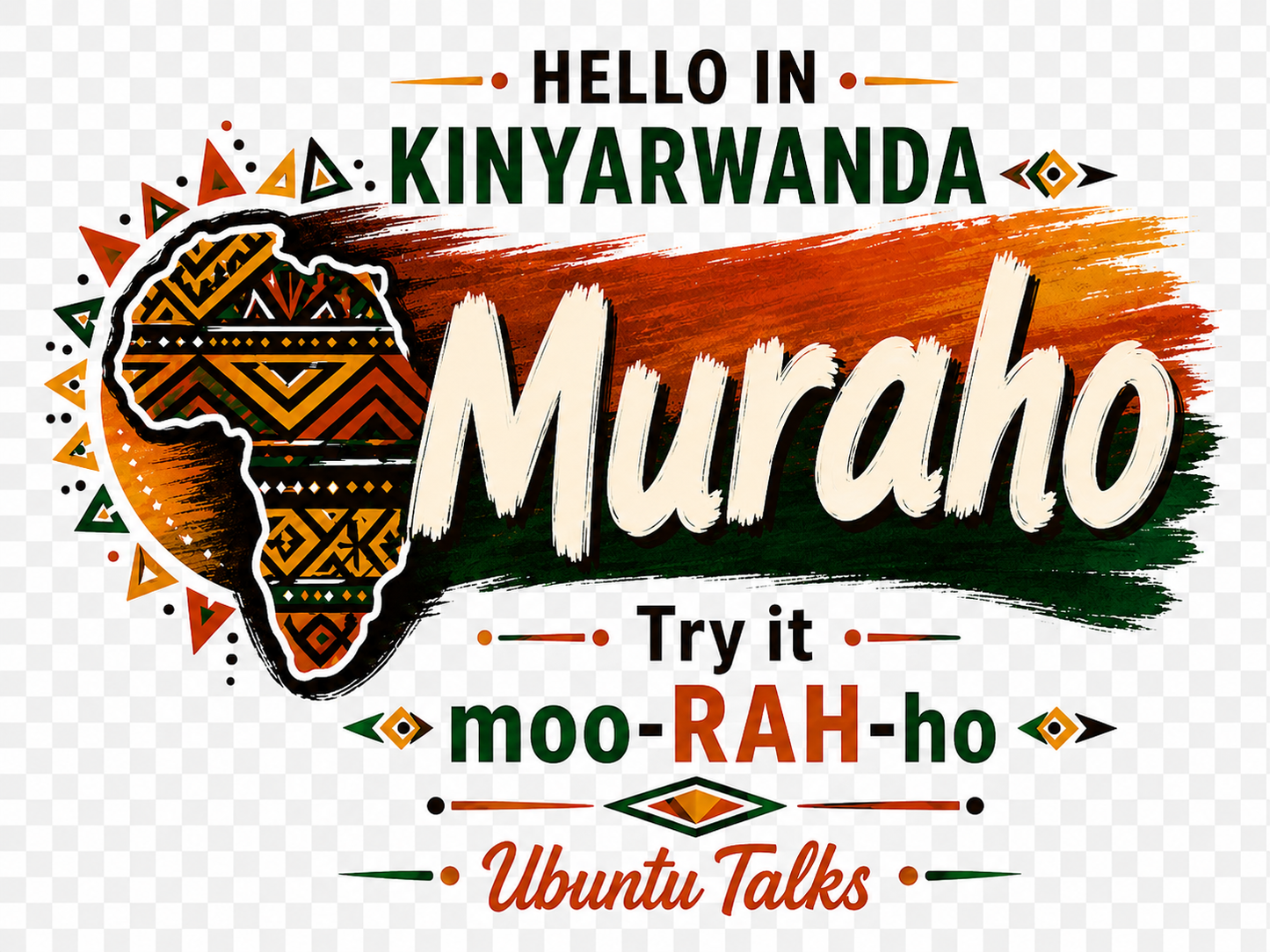 Ubuntu Talks Umbundu Hello Hoodie — WAKOLAPO (Design 1)