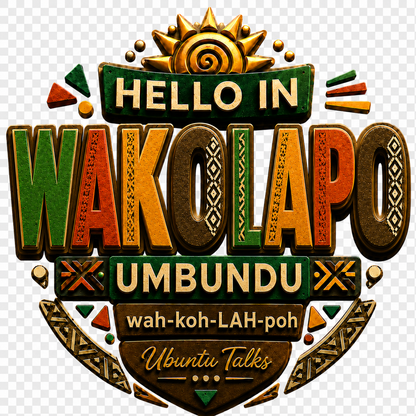Ubuntu Talks Umbundu Hello Hoodie — WAKOLAPO (Design 4)