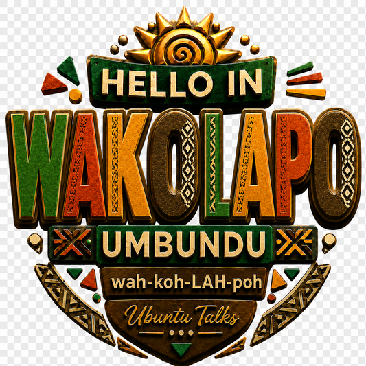 Ubuntu Talks Umbundu Hello Hoodie — WAKOLAPO (Design 4)