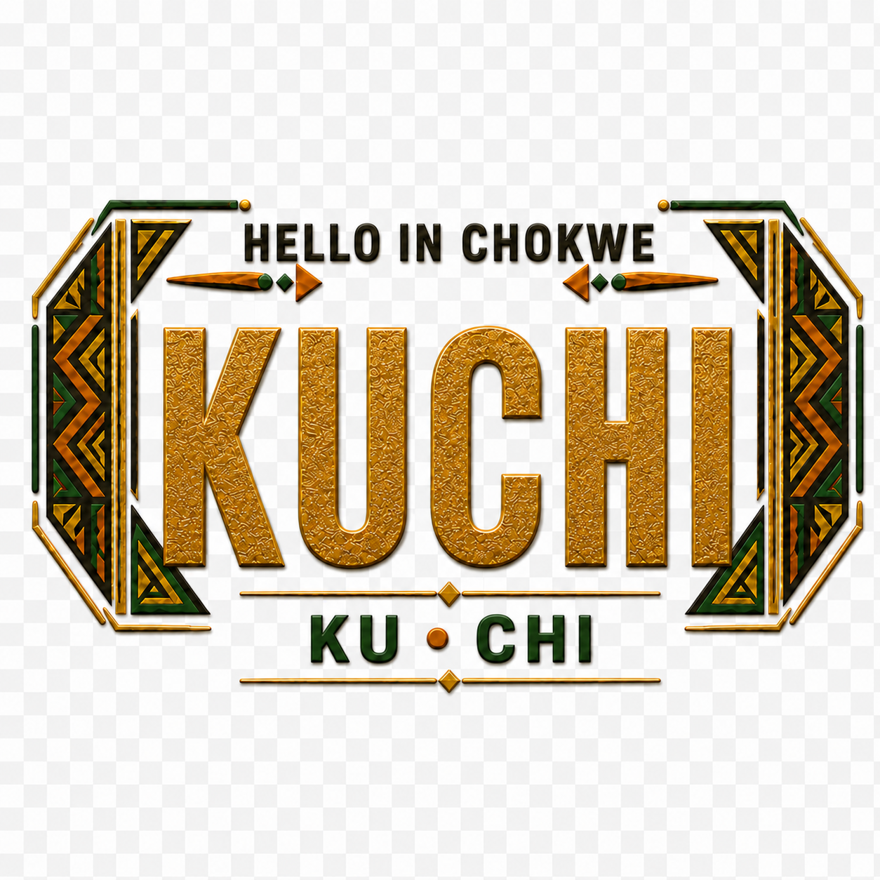 Ubuntu Talks Chokwe Hello Bucket Hat — KUCHI