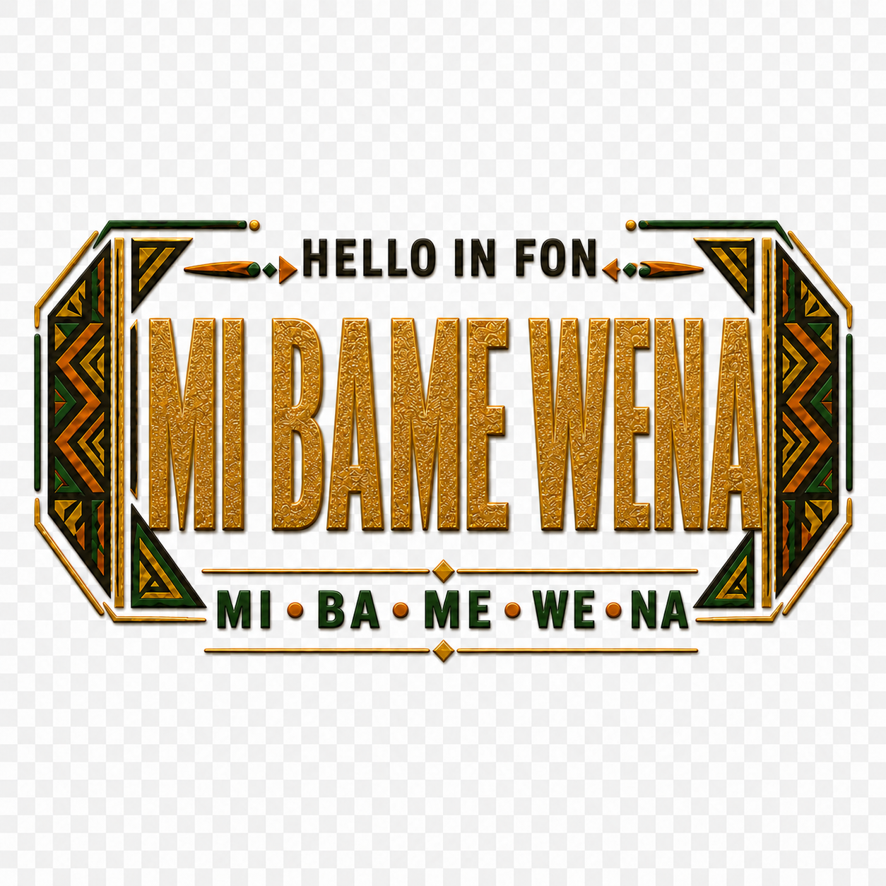 Ubuntu Talks Fon Hello Bucket Hat — MI BAME WENA