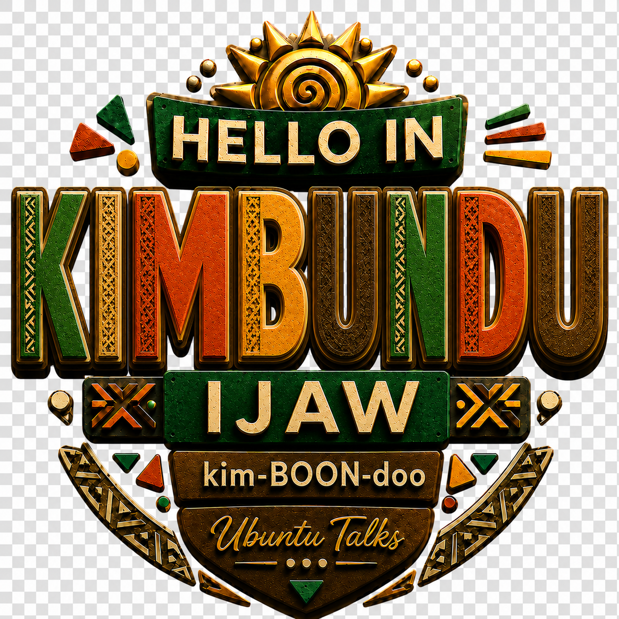Ubuntu Talks Ijaw Hello Hoodie — IBASA (Design 4)