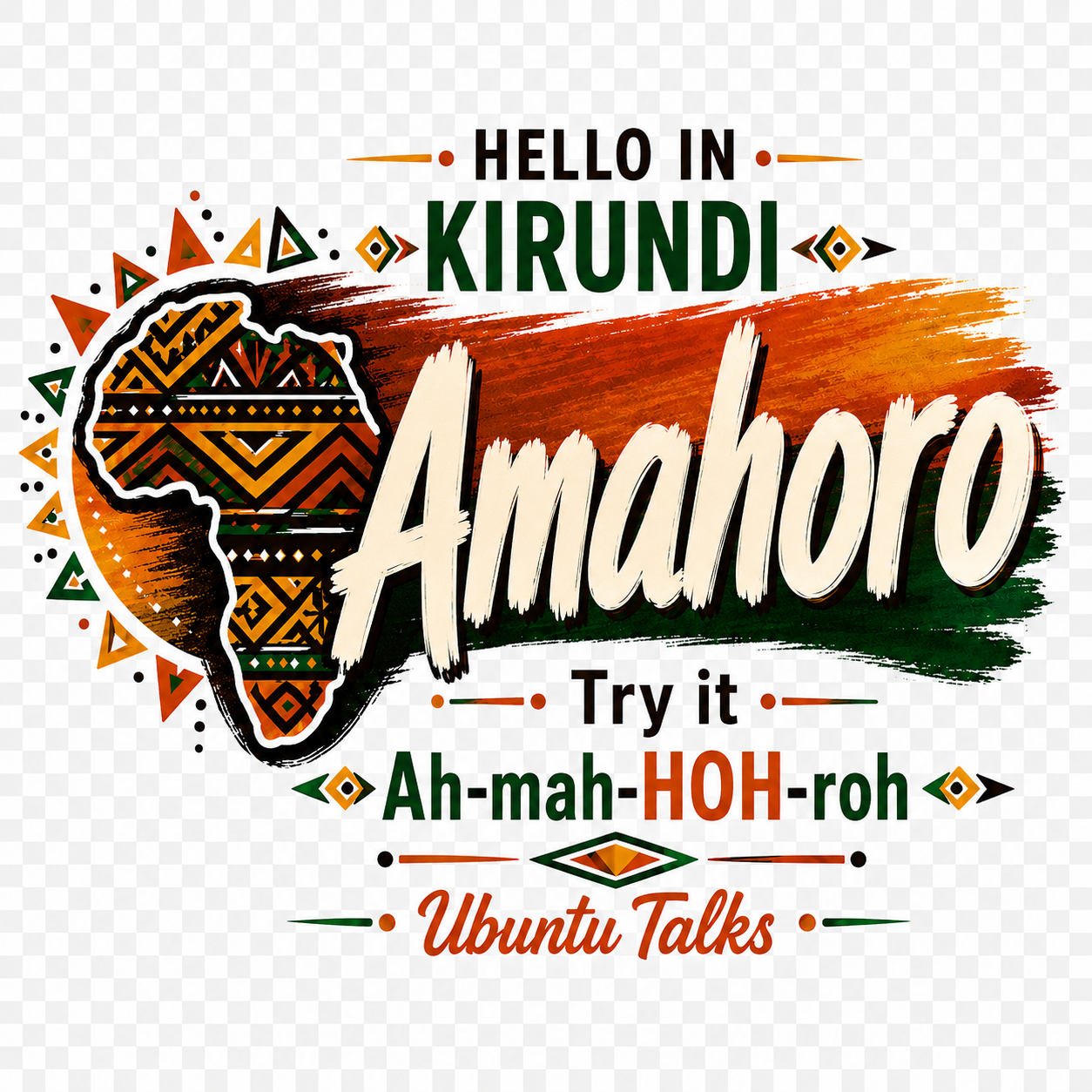 Ubuntu Talks Mooré Hello Hoodie — NE Y WINDIGA (Design 1)