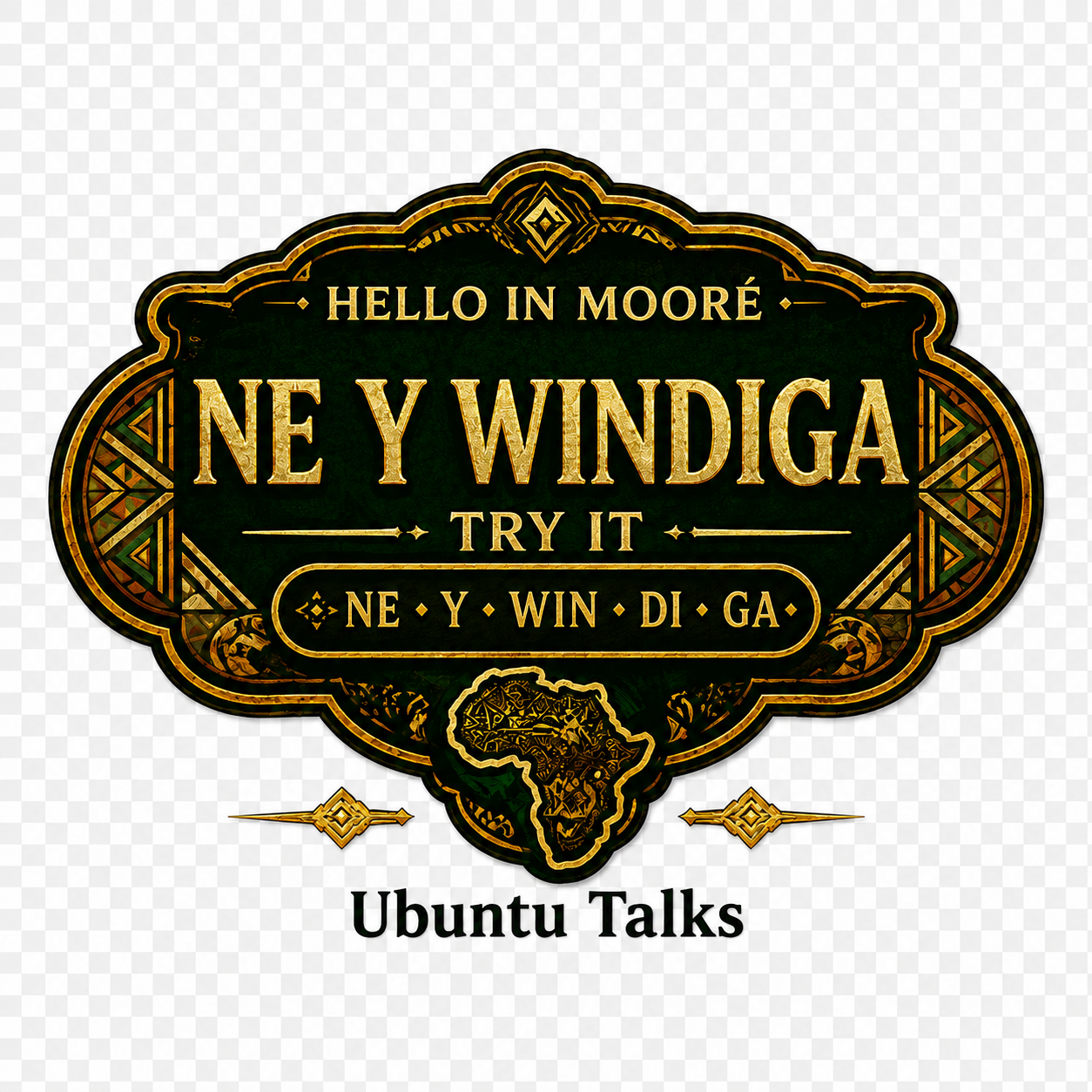 Ubuntu Talks Mooré Hello T-Shirt — NE Y WINDIGA