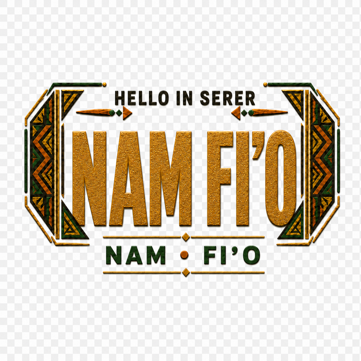 Ubuntu Talks Serer Hello Bucket Hat — NAM FI'O
