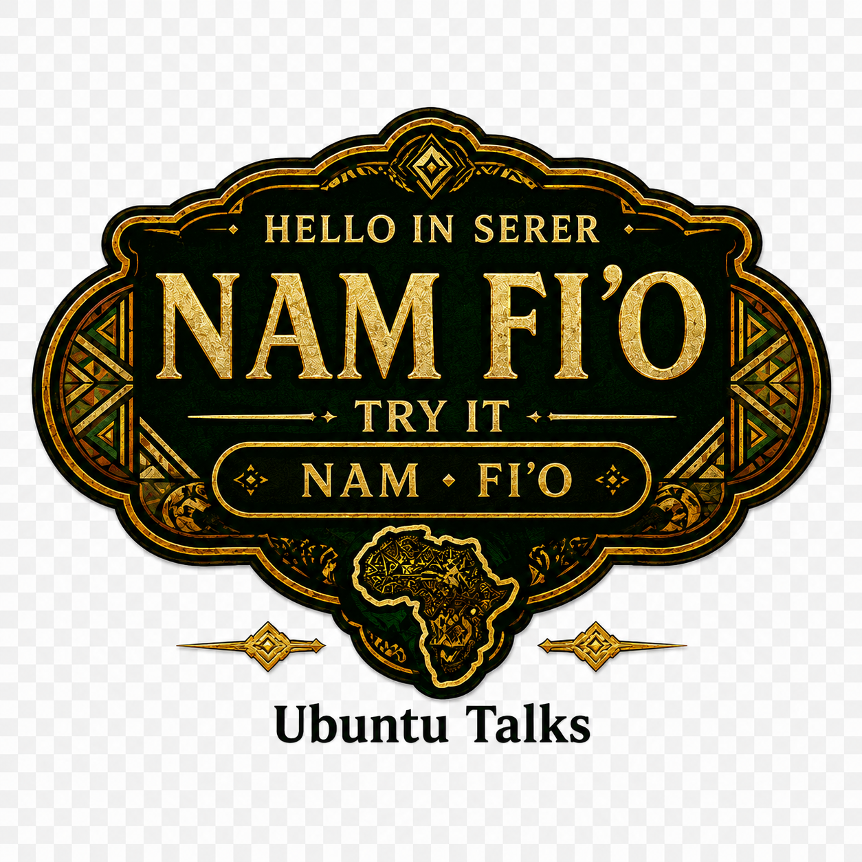Ubuntu Talks Serer Hello T-Shirt — NAM FI'O