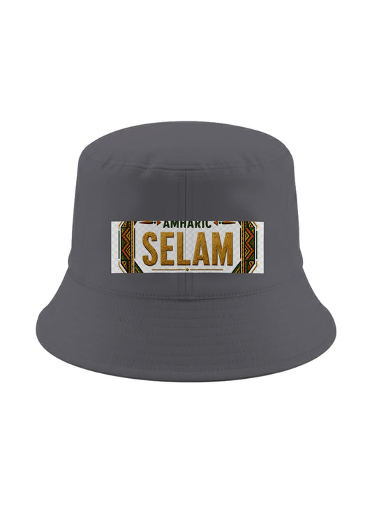 Ubuntu Talks Amharic Hello Bucket Hat — SELAM — Gelato product mockup