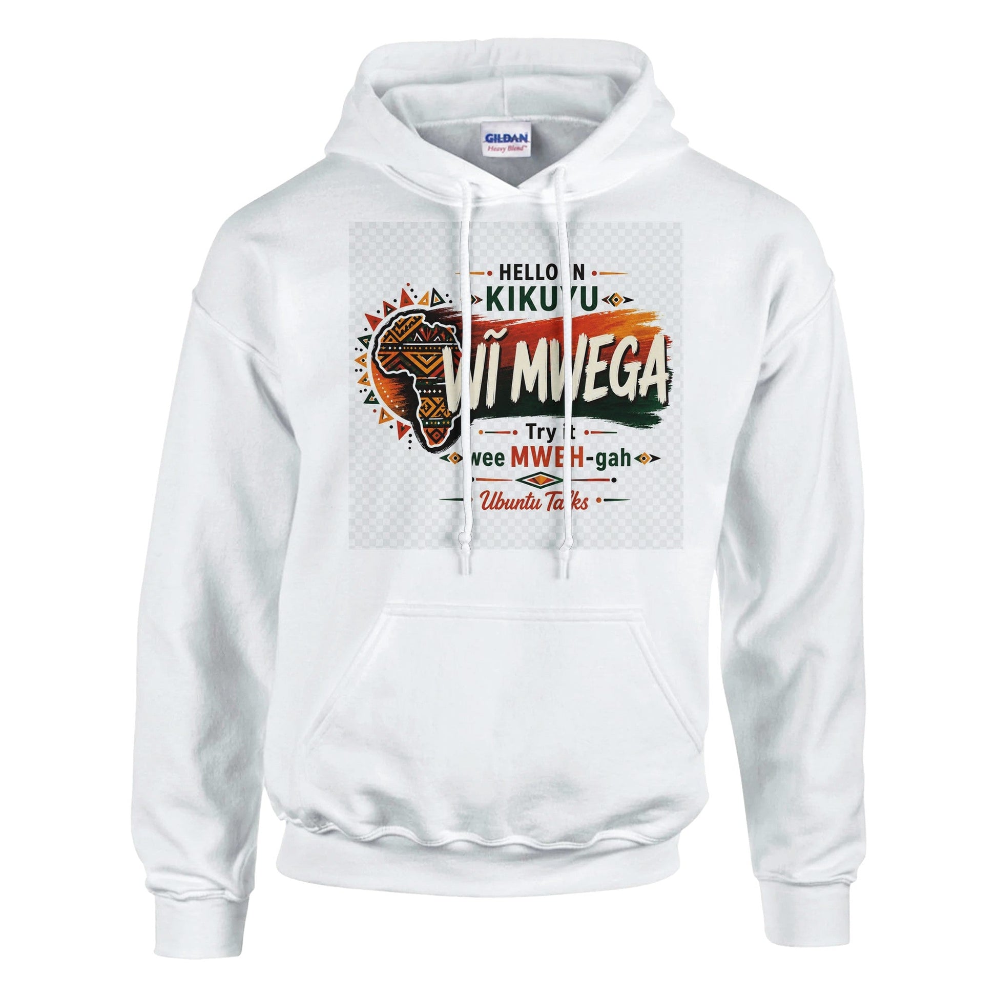 Ubuntu Talks Chinyanja Hello Hoodie — MULI BWANJI (Design 1) — Gelato product mockup