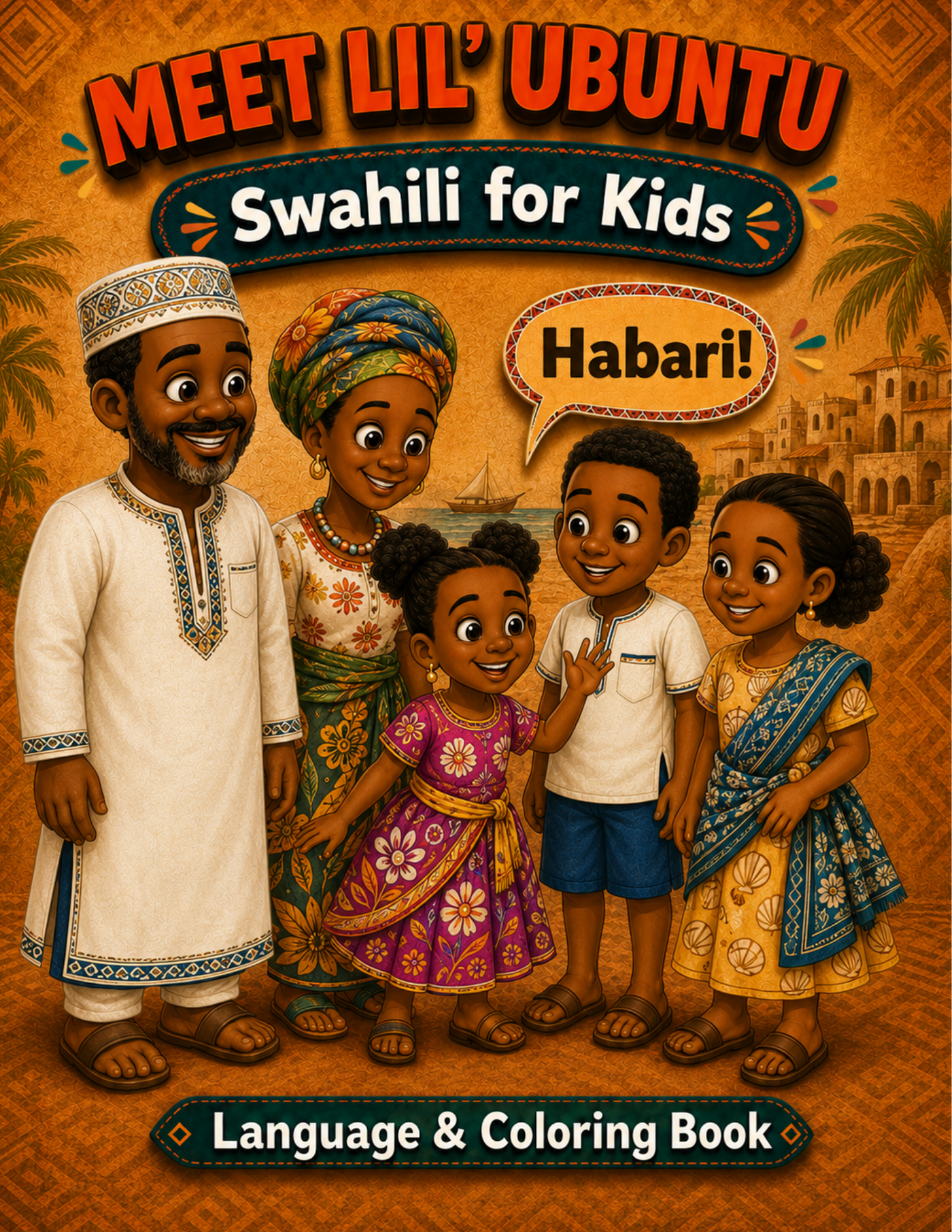 Lil' Ubuntu Swahili for Kids: Language & Coloring Book