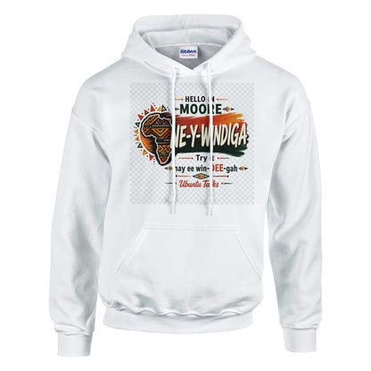 Ubuntu Talks Baoulé Hello Hoodie — ANYIN O (Design 1) — Gelato product mockup