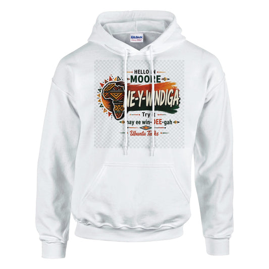 Ubuntu Talks Baoulé Hello Hoodie — ANYIN O (Design 1) — Gelato product mockup