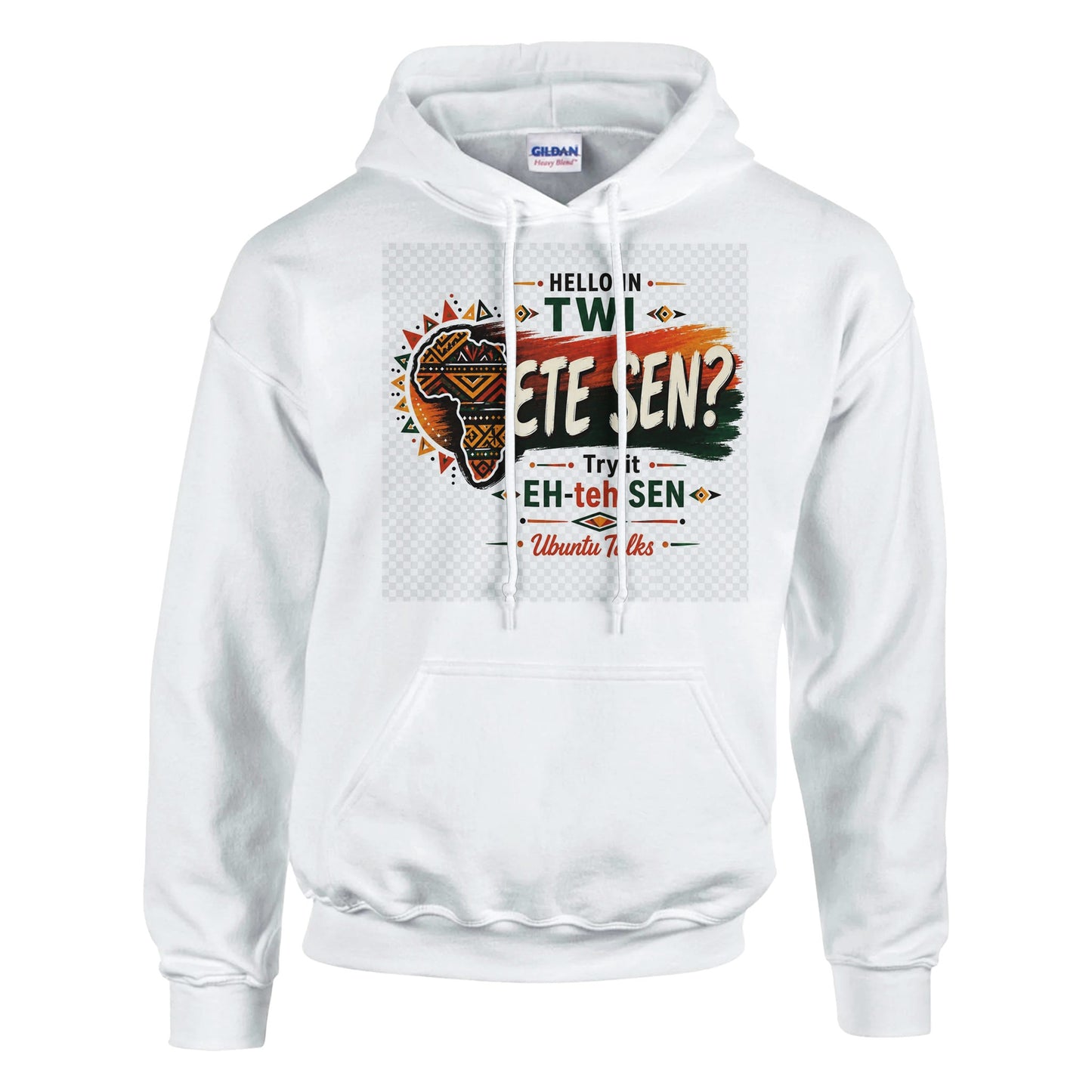 Ubuntu Talks Lozi Hello Hoodie — LUMELA (Design 1) — Gelato product mockup