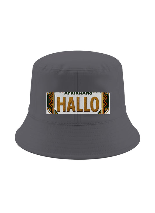 Ubuntu Talks Afrikaans Hello Bucket Hat — HALLO — Gelato product mockup