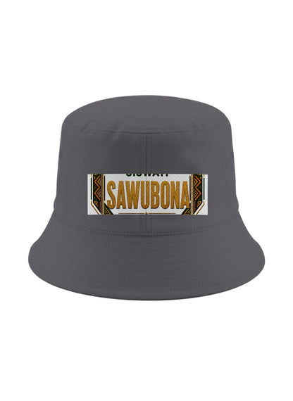 Ubuntu Talks Siswati Hello Bucket Hat — SAWUBONA — Gelato product mockup
