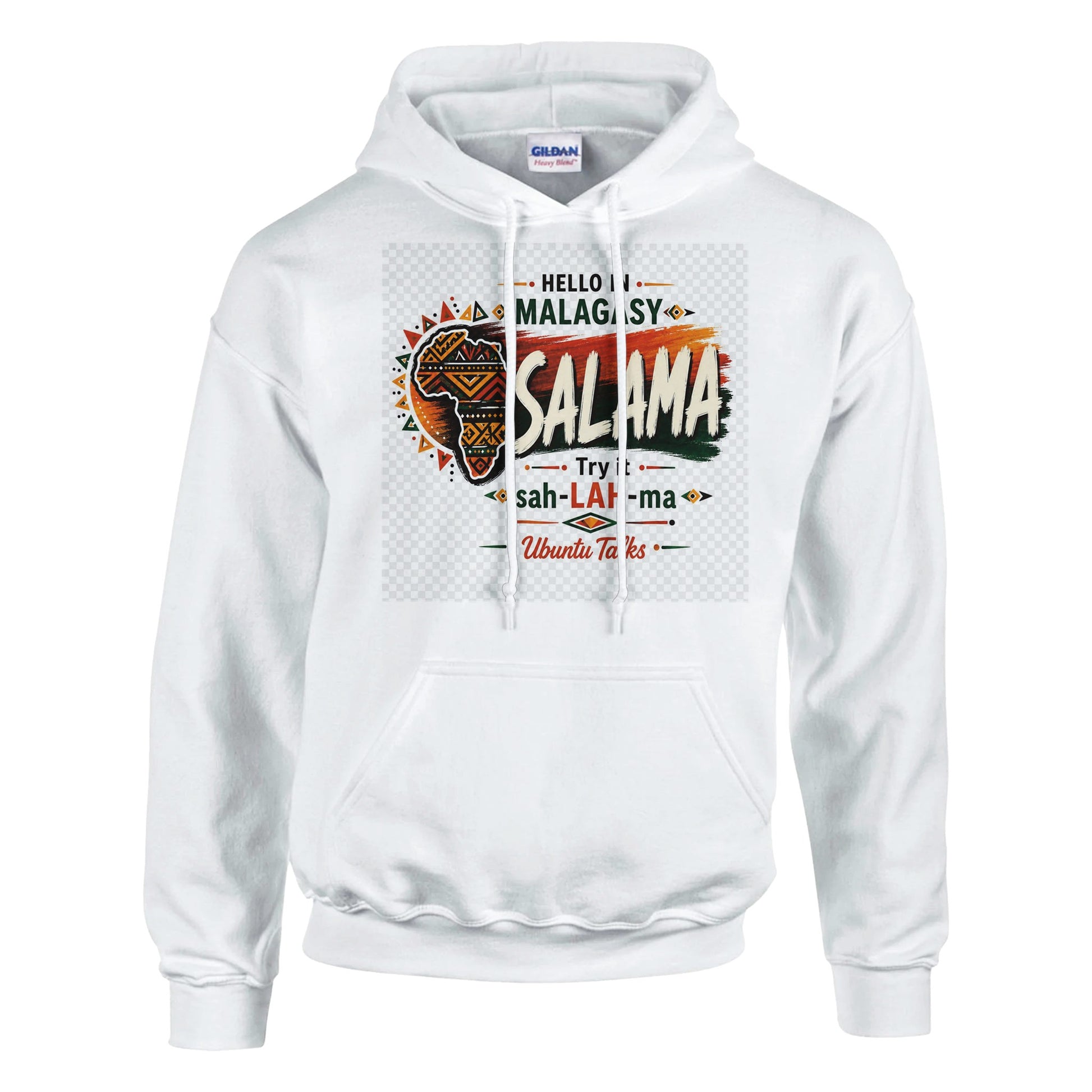Ubuntu Talks Luo Hello Hoodie — MISAWA (Design 1) — Gelato product mockup