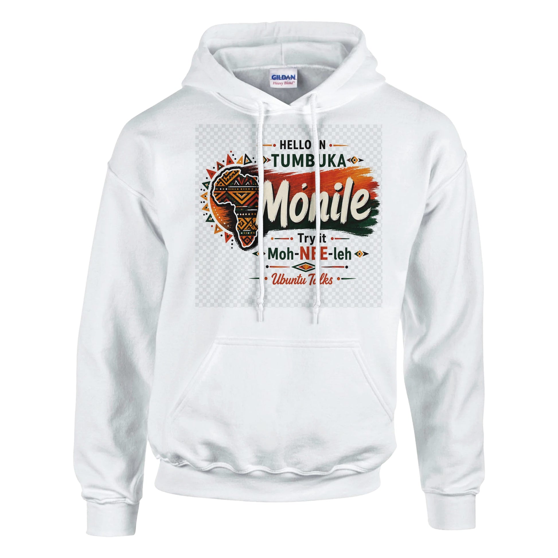 Ubuntu Talks Ijaw Hello Hoodie — IBASA (Design 1) — Gelato product mockup