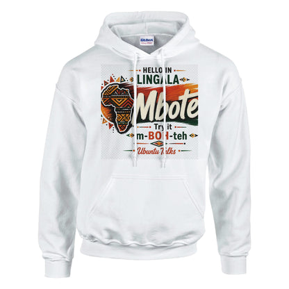 Ubuntu Talks Kalenjin Hello Hoodie — JOREN (Design 1) — Gelato product mockup