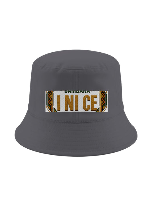 Ubuntu Talks Bambara Hello Bucket Hat — I NI CE — Gelato product mockup