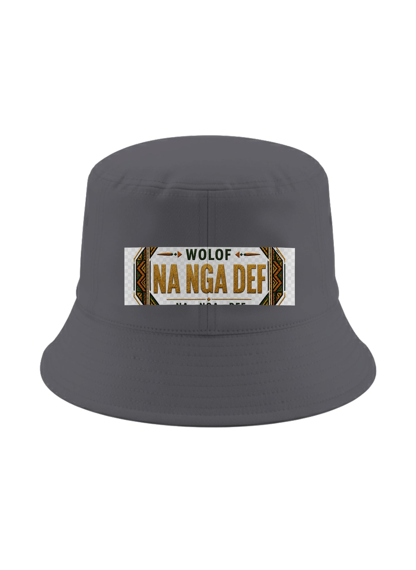 Ubuntu Talks Wolof Hello Bucket Hat — NA NGA DEF — Gelato product mockup