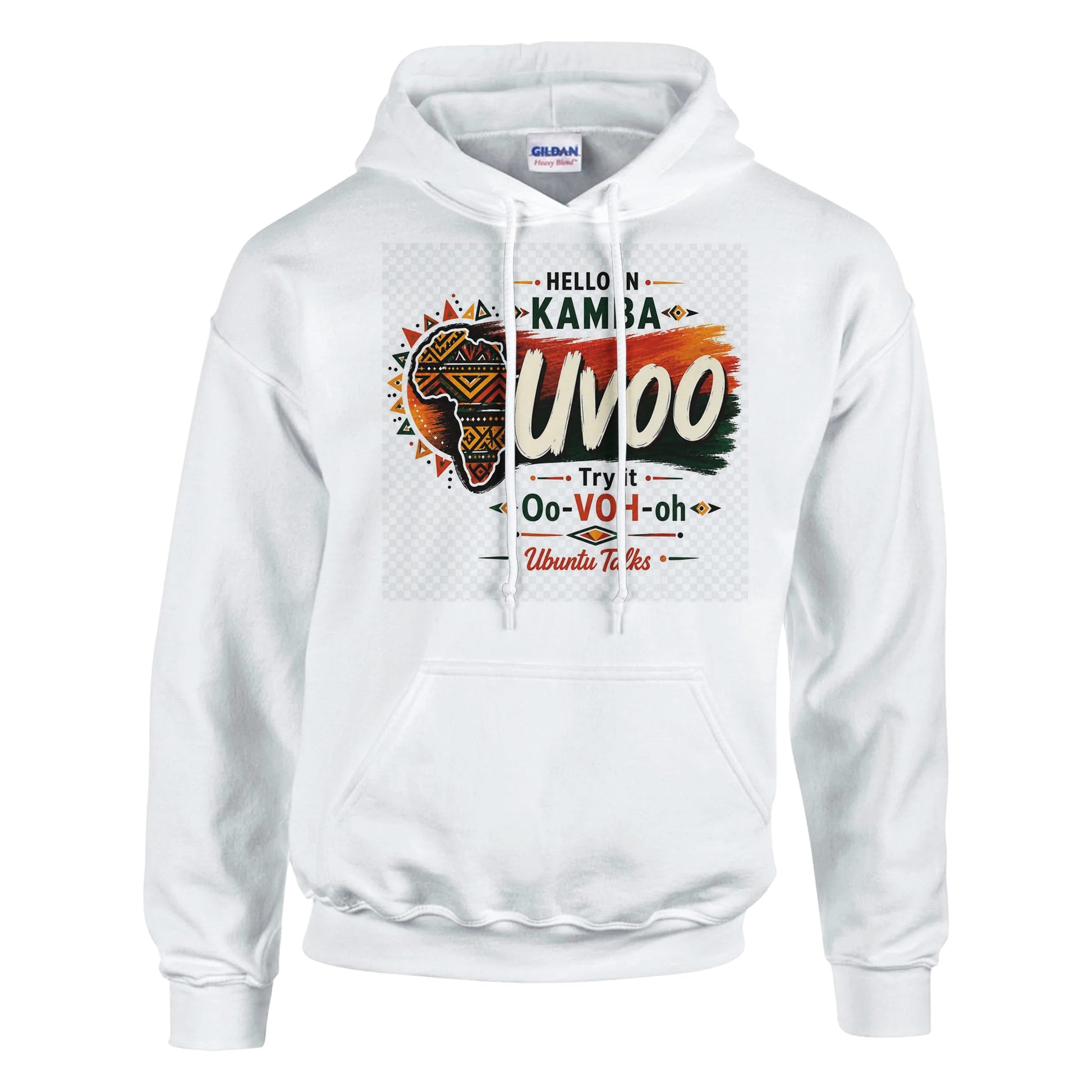 Ubuntu Talks Beja Hello Hoodie — SALAAMU ALEKUM (Design 1) — Gelato product mockup