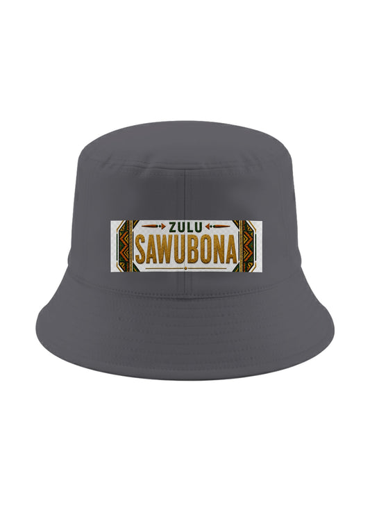 Ubuntu Talks Zulu Hello Bucket Hat — SAWUBONA — Gelato product mockup