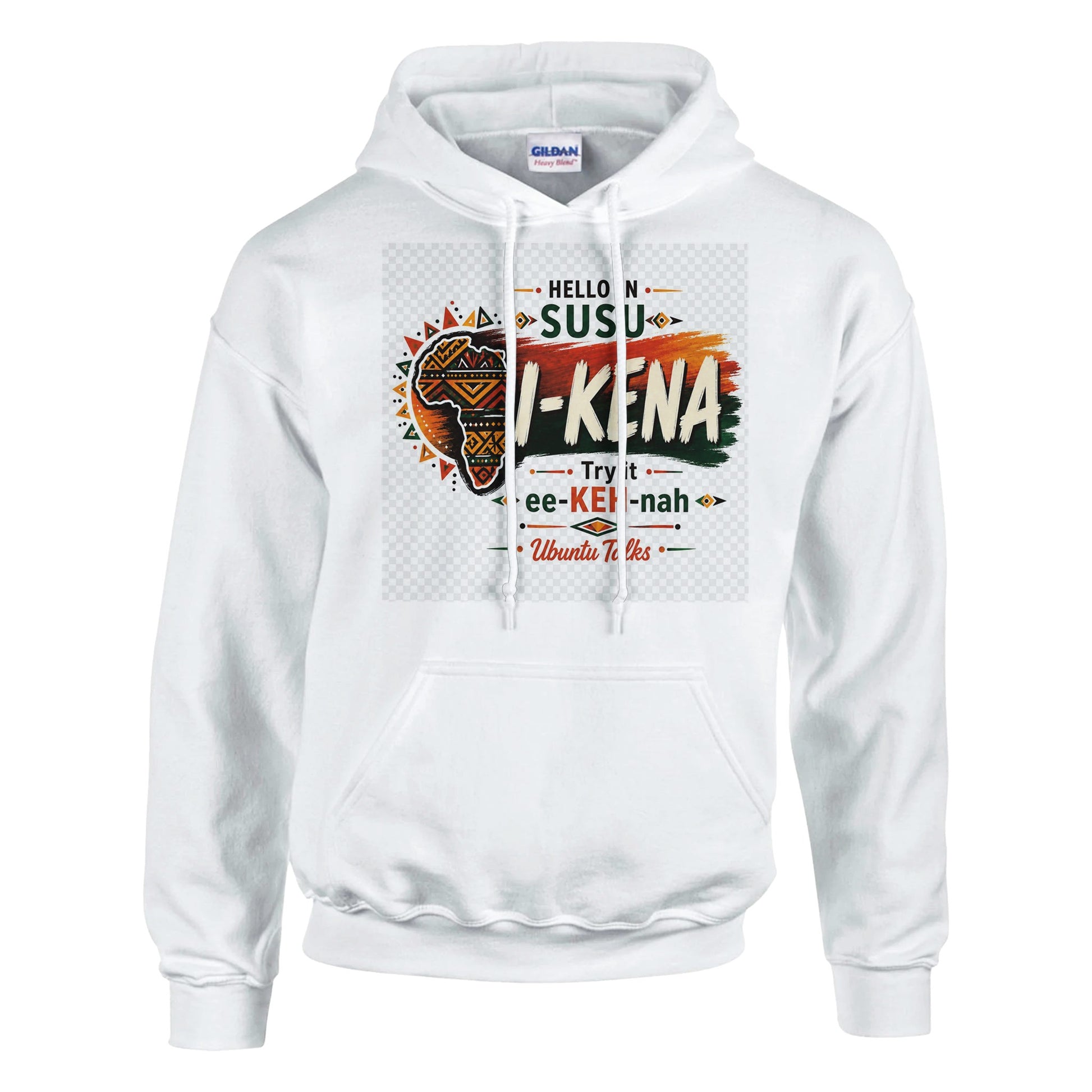 Ubuntu Talks Luhya Hello Hoodie — MIREMBE (Design 1) — Gelato product mockup