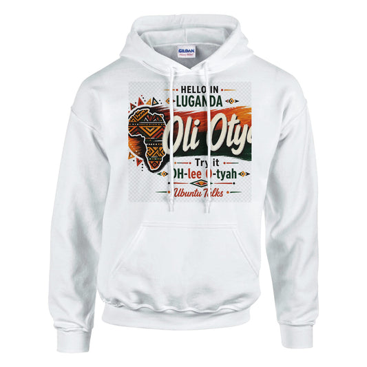 Ubuntu Talks Sukuma Hello Hoodie — ULIMOLA (Design 1) — Gelato product mockup