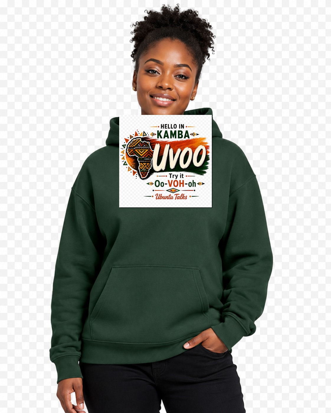 ubuntu-talks-beja-hello-hoodie-d01 — Custom model mockup