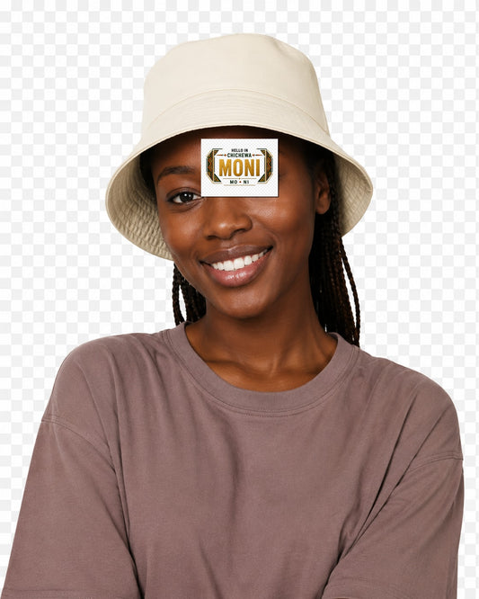 ubuntu-talks-chichewa-hello-bucket-hat-d01 — Custom model mockup